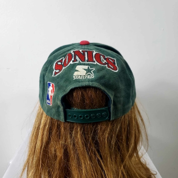 Rare Vintage 90s Seattle Sonics Starters Snapback Cap - Picture 4 of 10